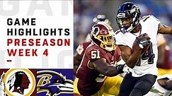Redskins vs. Ravens Highlights | NFL 2018 Preseason Week 4