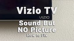 Vizio TV HAS Sound But NO Picture | Black Screen WITH Sound | 10-Min Fixes