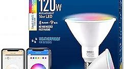 Cree Lighting Connected Max Smart Led Bulb Par38 Outdoor Flood Tunable White + Color Changing, 2.4 Ghz, Works With Alexa And Google Home, No Hub Required, Bluetooth + Wifi, 1Pk