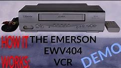 EMERSON VCR EWV404 PRODUCT DEMO - BASIC - GREY - MONO 4 HEAD VIDEO