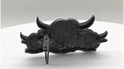 Longhorn Cattle Bull Head Texas Belt Buckle
