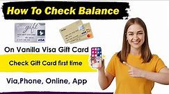 How to Check Vanilla Gift Card Balance |
