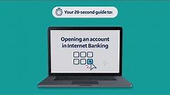 Opening an account in Internet Banking