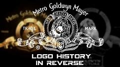 Metro Goldwyn Mayer logo history in reverse