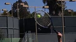 Kick Serve, Club Player, Close Up Racket & Ball Impact, Measured Spin Rate: 3600 RPM
