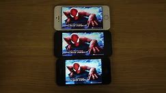The Amazing Spider Man 2 iPhone 5S vs. iPhone 5 vs. iPhone 4S iOS 7.1.1 Gameplay Comparison