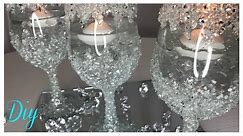 DIY CRUSHED GLASS CENTERPIECE 💍 BLING WEDDING SERIES