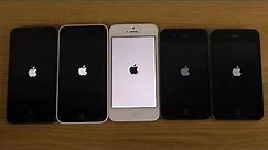 iOS 7.1 Beta Apple iPhone 5S vs. 5C vs. 5 vs. 4S vs. 4 - Which Is Faster?