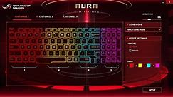 Asus Strix Rog: How To Change Keyboard Colour (RGB Settings - ROG Aura Core)