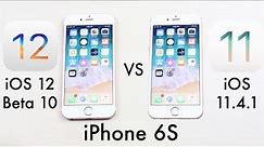 iPHONE 6S: iOS 12 BETA 10 Vs iOS 11.4.1! (Speed Test) (Review)