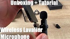 Wireless Lavalier Microphone for iPhone Lapel Microphone Wireless Microphone Unboxing & instructions