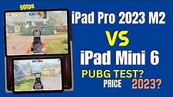 iPad Mini 6 Vs iPad Pro 2023 M2 Pubg Test 2023 | iPad Pro 2023 Vs ipad mini 6 |PUBG| Test IBTech99🔥