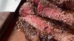 30 Second Steak Lesson! Featuring a delicious Delmonico Steak. Recipe: -Let your Steak sit out and acclimate to room temperature. -Paint it with Olive Oil and season it on all sides (I used Beef Rub by @weathersbeef_bbq ) -Get your cast iron skillet to 550F and throw in some Olive Oil. -Put your Steak on to sear for 3 minutes (place something heavy on it to amplify that sear contact with pressure). -Flip it, add a half stick of Butter, and baste with a spoon for 3 minutes. -Take it off, pour the