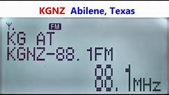 88.1 KGNZ - Abilene, Texas captada en Zapopan, México