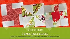 3 basic quilt blocks for beginners