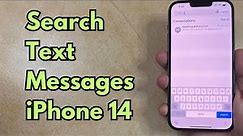 How to Search Text Messages on iPhone 14