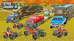 CAMPING WITH NEW TOY-HAULERS & ATV RIDING! (ROLEPLAY) | FARMING SIMULATOR 22