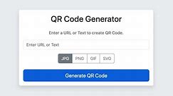 QR Code Generator in HTML, CSS and Javascript