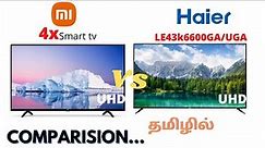 Haier tv vs mi TV | Mi4x vs LE43K6600UGA | #mi4x #le43k6600ga #haiertvvsmitv #smarttv