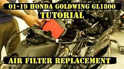 How to replace a 2001-2019 Honda Goldwing GL1800 Air Filter - Tutorial