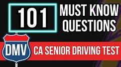 California DMV Written Test 2024 for Seniors (101 Must Know Questions)