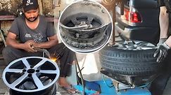 How to Repair a Cracked Alloy Wheel || How to Fix Alloy Wheel Bent || Car Alloy Wheel Restoration