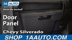 How To Remove Front Door Panel 07-13 Chevy Silverado 1500 Truck
