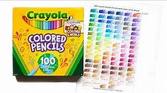 100 Crayola Colored Pencils with Colors of the World Unboxing and Swatches