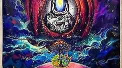 Trippy Space Astronaut Tapestry for Men Guys Bedroom, Cool Psychedelic Mushroom Cat Alien Universe Art Tapestries Wall Hanging for College Dorm Decor 60X40", Hippie Blacklight Galaxy Poster Blanket