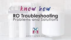 Reverse Osmosis Troubleshooting - How to Repair an RO System