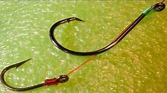 Adjustable Fishing Bait 2 Hook Rig, Sliding Hook For Large or Live Baits