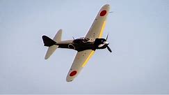 Mitsubishi A6M Zero WWII Japanese Fighter Aircraft Flight Demo