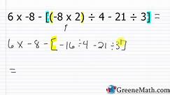 The Order of Operations with Integers