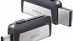 SanDisk 32GB Ultra Dual Drive USB Type-C - USB-C, USB 3.1 - SDDDC2-032G-G46, Black, Silver