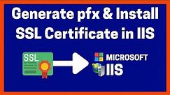 Generate pfx and Install SSL Certificate in IIS, Enable https in IIS