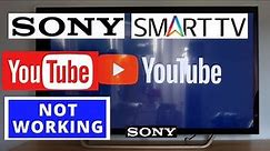 How to fix YouTube Not Working on Sony TV | Youtube not Loading on SONY TV