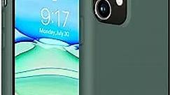 OuXul iPhone 11 Case,iPhone 11 Liquid Silicone Gel Rubber Phone Case,Compatible with iPhone 11 Case Cover 6.1 Inch Full Body Slim Soft Microfiber Lining Protective Case(Forest Green)