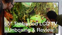 65" Techwood LCD TV Unboxing & Review (65AO4USB)