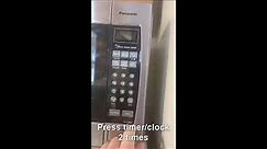 How to set the time on a Panasonic Microwave