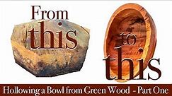 Hollowing a Bowl from Green Wood Part 1