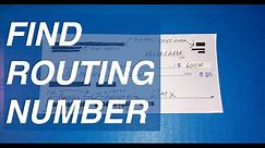 Where do you find the Bank Routing and Account number on a check