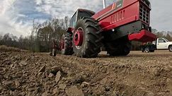 International 3588 Plowing with 12 Bottoms #farmall51 #farmall #redbibsbill #farmequipment #Plowing