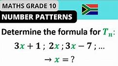 Number Patterns (Exam Question) Grade 10