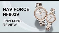 Unboxing Review Naviforce Watch NF8039GL New Arrival Japanese Quartz Calendar Movement Latest Design