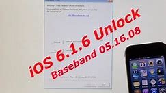 iPhone 3GS Untethered Jailbreak and Unlock for iOS 6.1.6 and 6.1.3 with Baseband 05.16.08