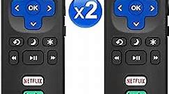 【Pack of 2】 for Roku-TV-Remote-Control-Replacement,Compatible with TCL Roku TV/Hisense Roku TV/Onn Roku TV/Sharp Roku TV/Philips Roku TV