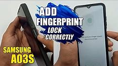 How To Add Fingerprint Lock - Samsung Galaxy A03s
