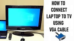 How To Connect Laptop To TV With VGA Cable (Audio & Video) | No HDMI | Full Tutorial
