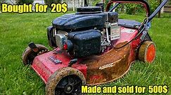 Restoration Old Rusty Lawn Mower. Perfect restoration
