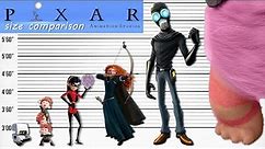 🌟 Pixar Charm: Characters Size Showdown | Satisfying Animation Marvels! #Pixar #SizeComparison